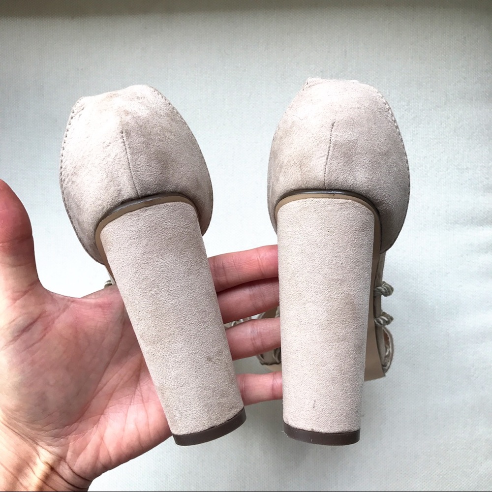 LAST ONE‼️ S/8.5 Rope Nude Chunky Heel Sandals! - Picture 8 of 8